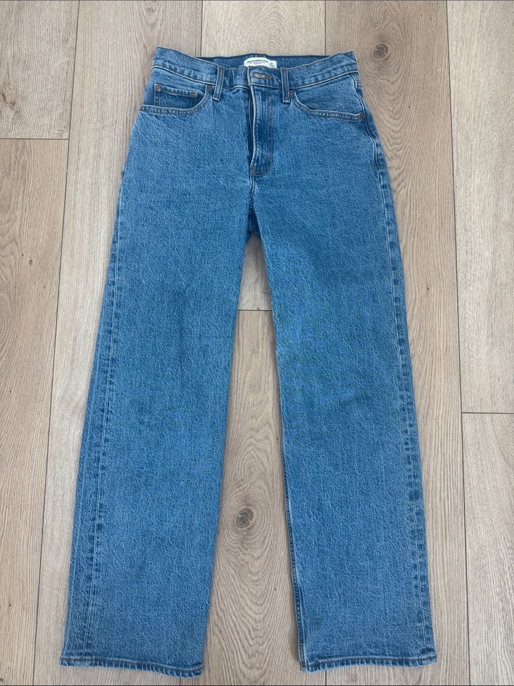 Abercrombie & Fitch Straight-Leg Blue Women's Jeans